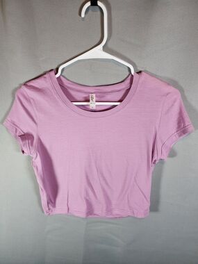 Girls Rosio Lilac Short Sleeve Crop Top